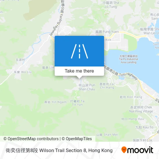 衛奕信徑第8段 Wilson Trail Section 8地圖