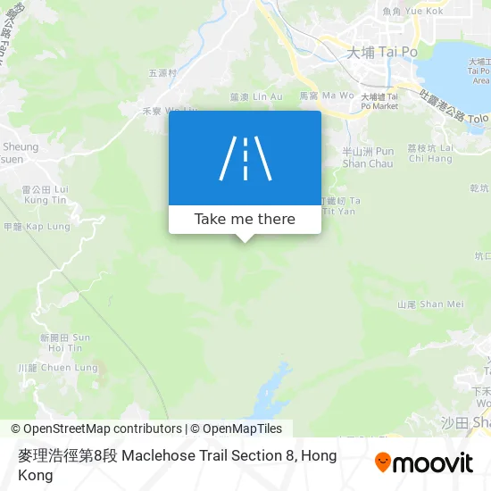麥理浩徑第8段 Maclehose Trail Section 8地圖