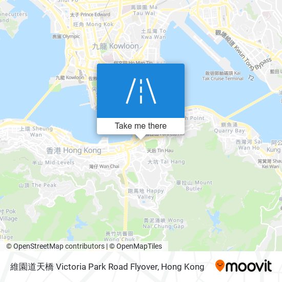 維園道天橋 Victoria Park Road Flyover map