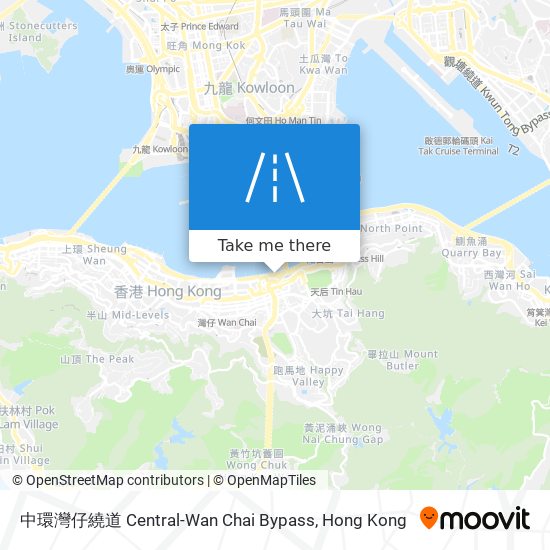 中環灣仔繞道 Central-Wan Chai Bypass map