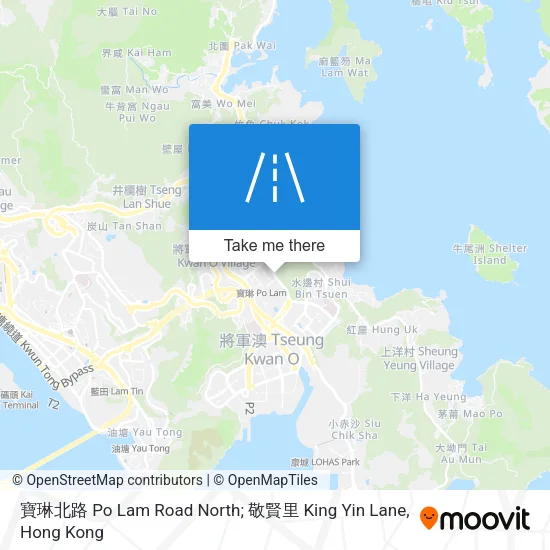 寶琳北路 Po Lam Road North; 敬賢里 King Yin Lane map