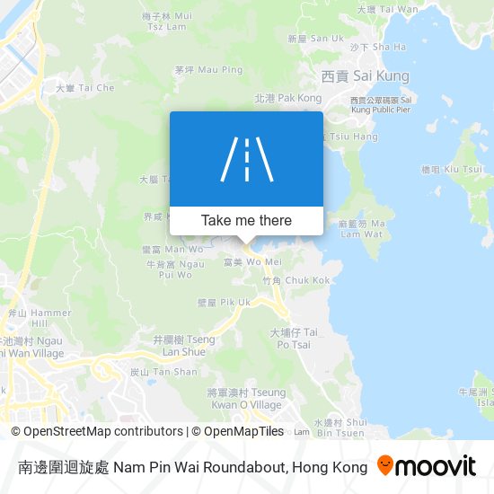 南邊圍迴旋處 Nam Pin Wai Roundabout map