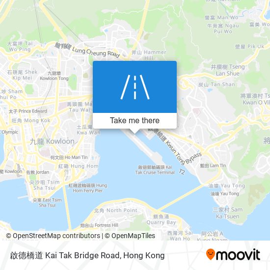 啟德橋道 Kai Tak Bridge Road map