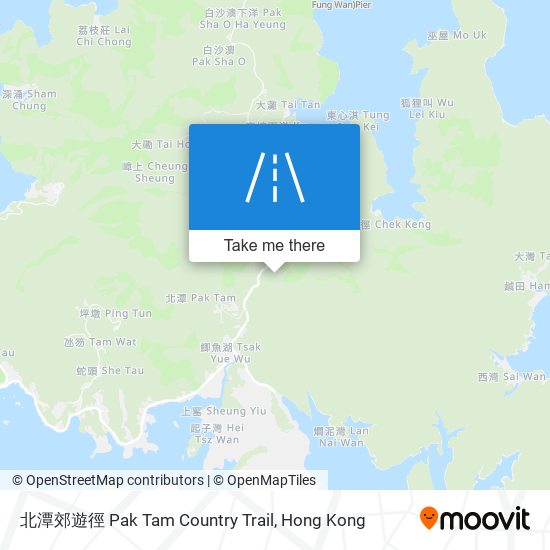 北潭郊遊徑 Pak Tam Country Trail map