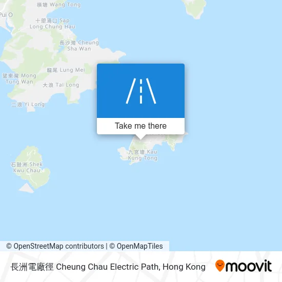 長洲電廠徑 Cheung Chau Electric Path map