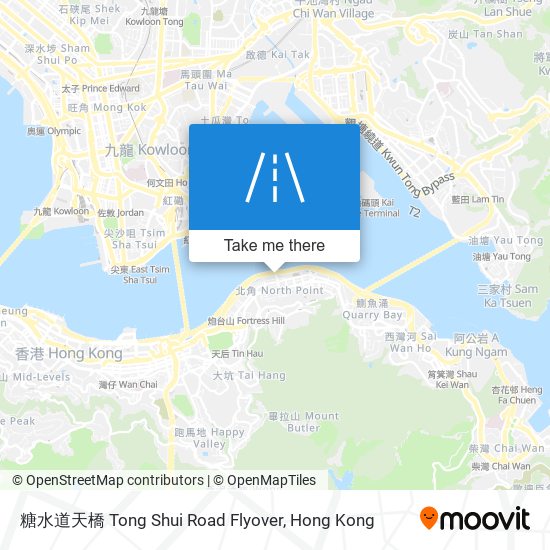 糖水道天橋 Tong Shui Road Flyover map