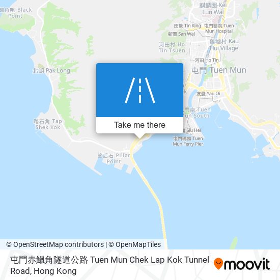 屯門赤鱲角隧道公路 Tuen Mun Chek Lap Kok Tunnel Road map