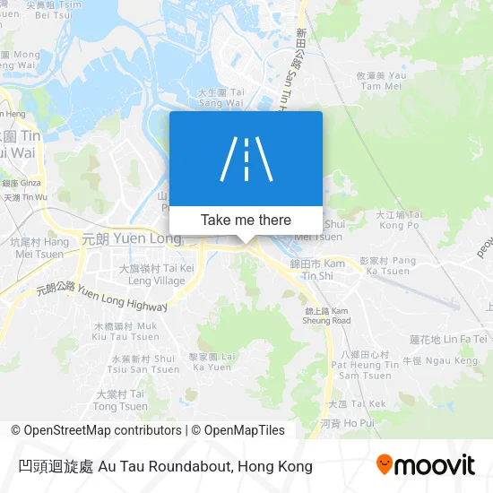 凹頭迴旋處 Au Tau Roundabout地圖