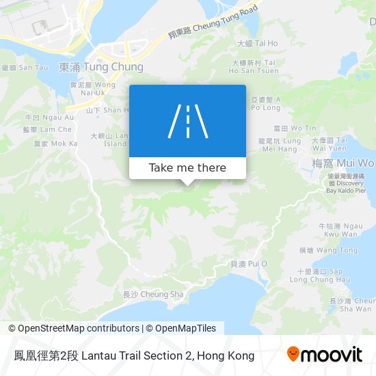 鳳凰徑第2段 Lantau Trail Section 2地圖
