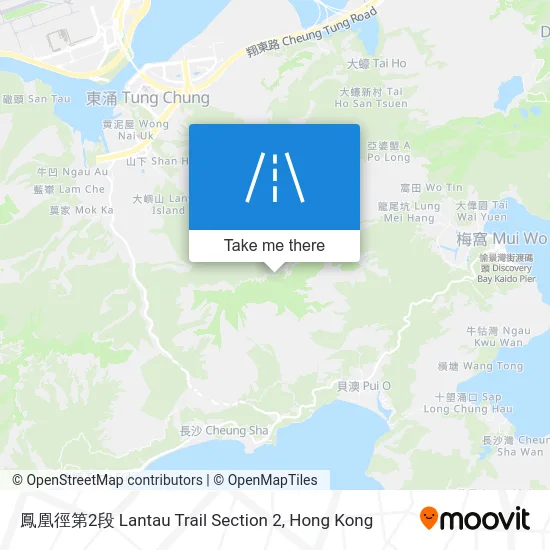鳳凰徑第2段 Lantau Trail Section 2 map