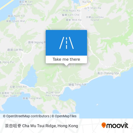 茶壺咀脊 Cha Wu Tsui Ridge map