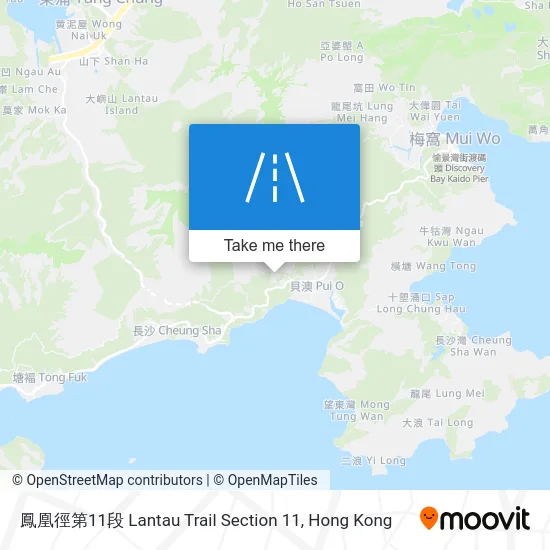 鳳凰徑第11段 Lantau Trail Section 11 map