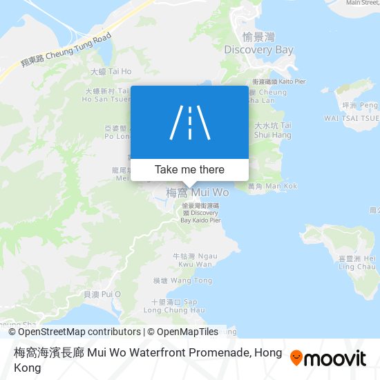 梅窩海濱長廊 Mui Wo Waterfront Promenade map