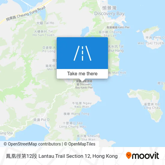 鳳凰徑第12段 Lantau Trail Section 12 map