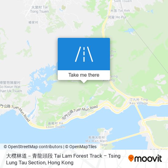 大欖林道－青龍頭段 Tai Lam Forest Track – Tsing Lung Tau Section map