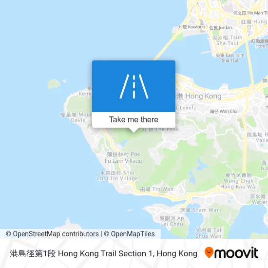 港島徑第1段 Hong Kong Trail Section 1 map