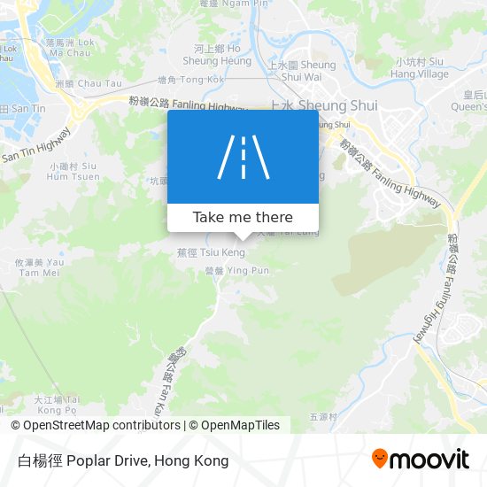 白楊徑 Poplar Drive map