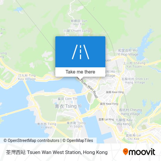 荃灣西站 Tsuen Wan West Station map