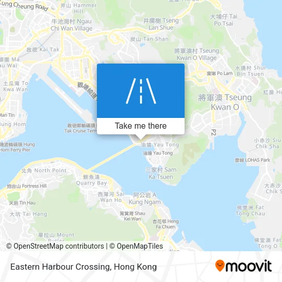 Eastern Harbour Crossing map