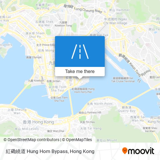 紅磡繞道 Hung Hom Bypass map