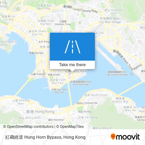 紅磡繞道 Hung Hom Bypass map