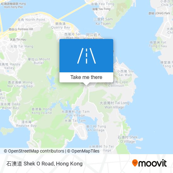 石澳道 Shek O Road map