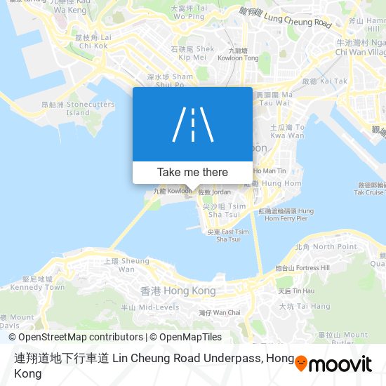 連翔道地下行車道 Lin Cheung Road Underpass map