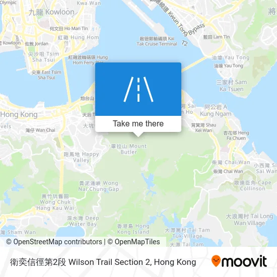 衛奕信徑第2段 Wilson Trail Section 2地圖