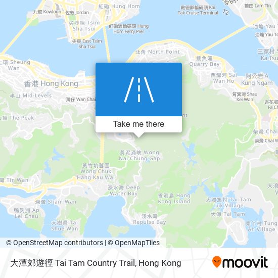 大潭郊遊徑 Tai Tam Country Trail map