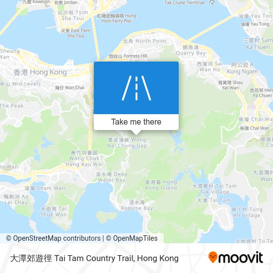 大潭郊遊徑 Tai Tam Country Trail map