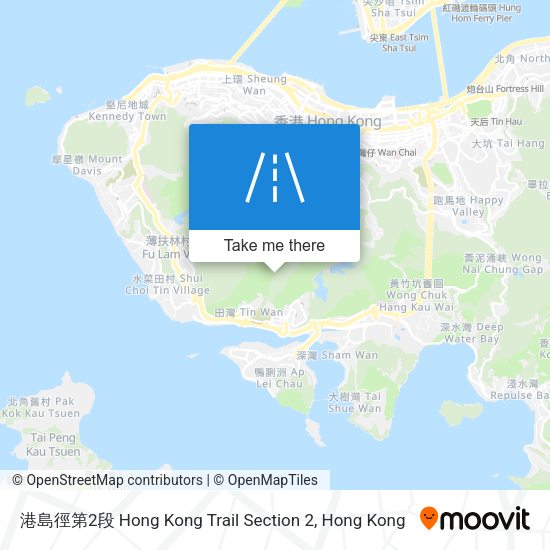 港島徑第2段 Hong Kong Trail Section 2地圖