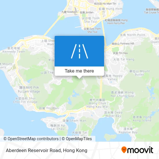 香港仔水塘道 Aberdeen Reservoir Road地圖