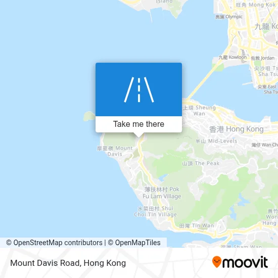 摩星嶺道 Mount Davis Road地圖