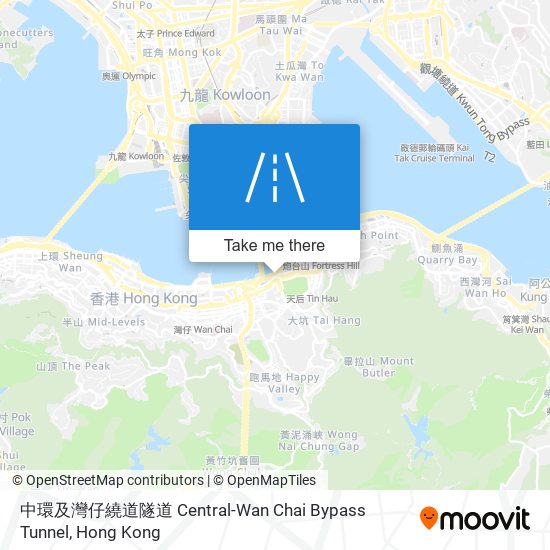 中環及灣仔繞道隧道 Central-Wan Chai Bypass Tunnel map