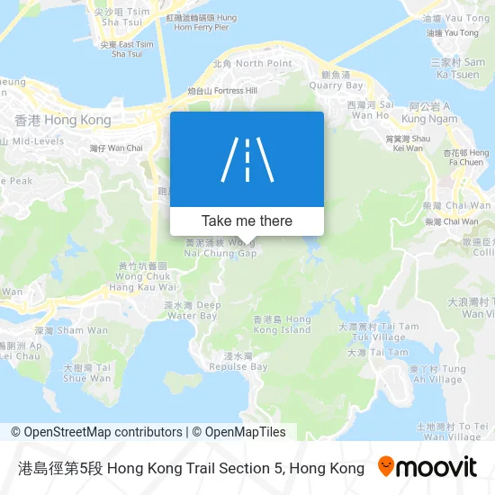 港島徑第5段 Hong Kong Trail Section 5 map