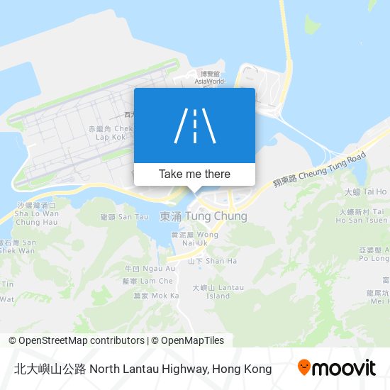 北大嶼山公路 North Lantau Highway map