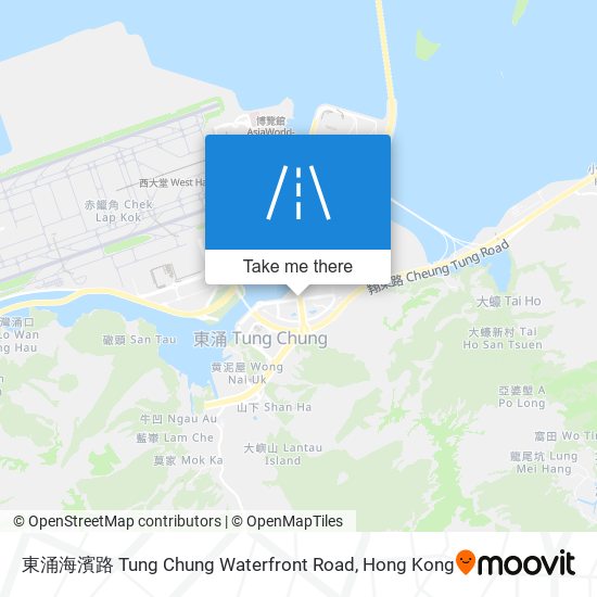 東涌海濱路 Tung Chung Waterfront Road map