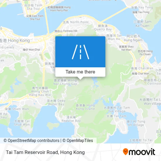 Tai Tam Reservoir Road map