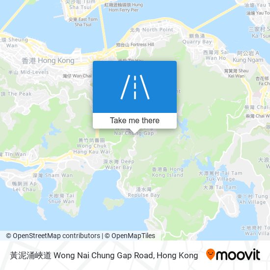 黃泥涌峽道 Wong Nai Chung Gap Road map