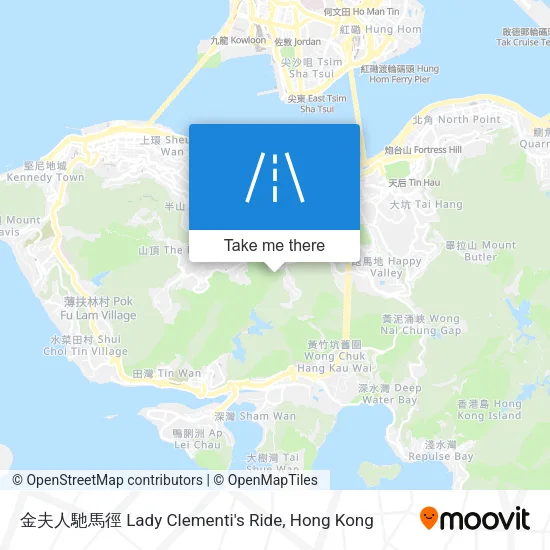 金夫人馳馬徑 Lady Clementi's Ride地圖