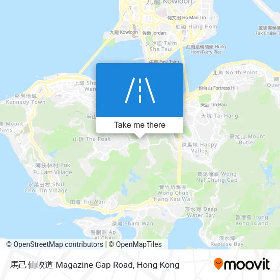 馬己仙峽道 Magazine Gap Road地圖
