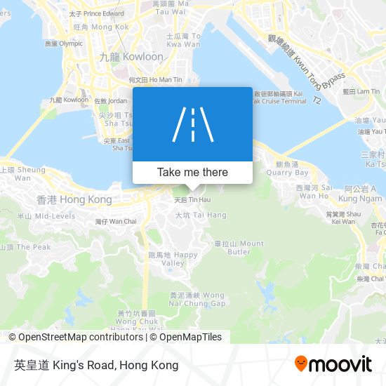 英皇道 King's Road map