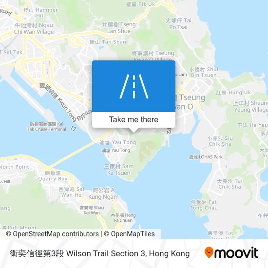 衛奕信徑第3段 Wilson Trail Section 3 map