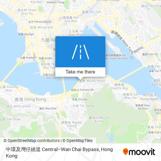 中環及灣仔繞道 Central–Wan Chai Bypass地圖