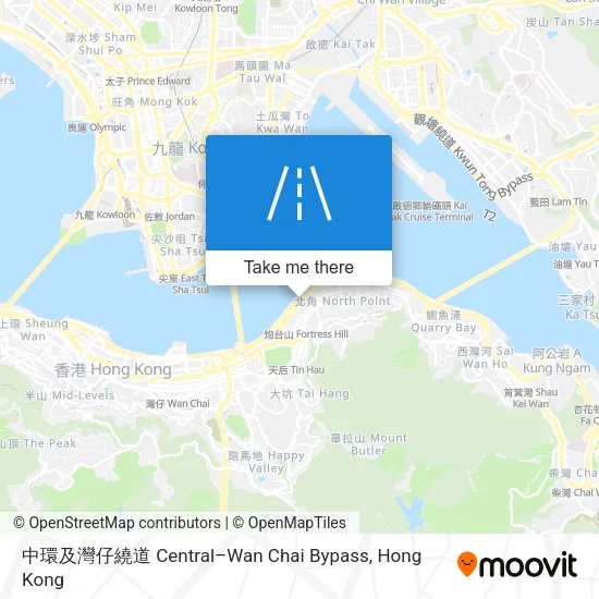 中環及灣仔繞道 Central–Wan Chai Bypass地圖