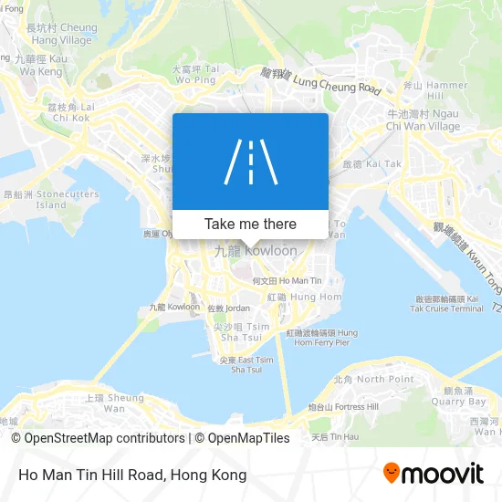 Ho Man Tin Hill Road map