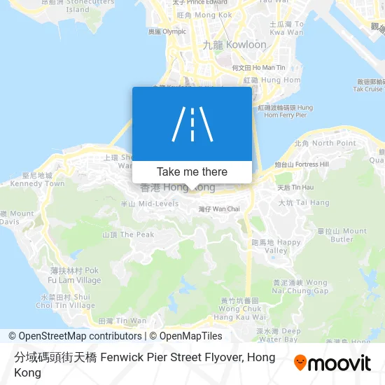 分域碼頭街天橋 Fenwick Pier Street Flyover map