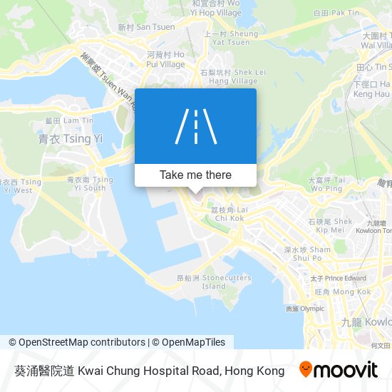 葵涌醫院道 Kwai Chung Hospital Road map