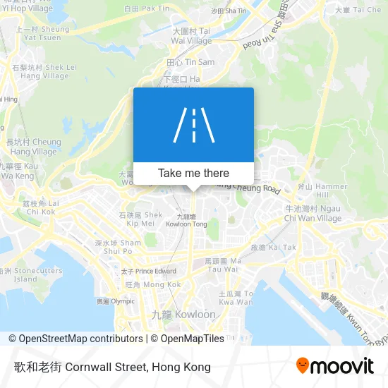 歌和老街 Cornwall Street map