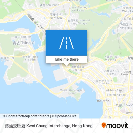 葵涌交匯處 Kwai Chung Interchange map